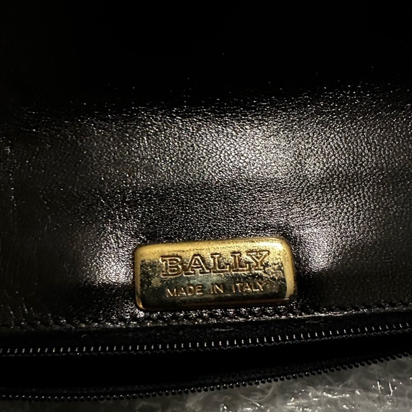 Vintage Bally Leather Clutch Crossbody Blitz Zipper Snakeskin 1970s - Picture 9 of 12